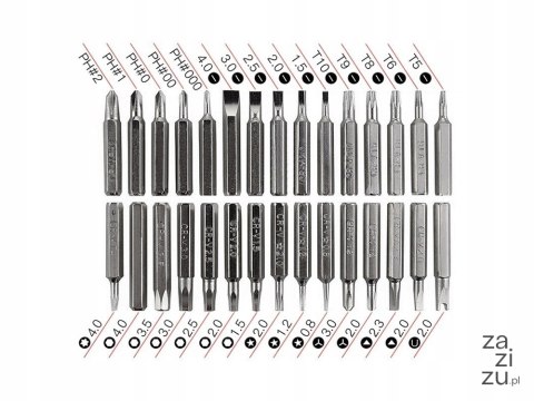 Zestaw precyzyjnych śrubokrętów torx wkrętak 32w1 11325 Zestaw precyzyjnych śrubokrętów torx wkrętak 32w1 11325