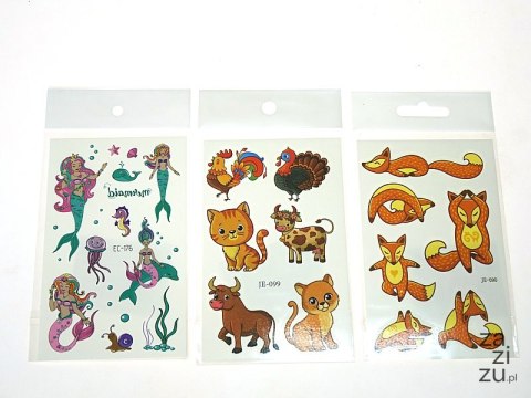 Zestaw tatuaży 12x7,5cm 12szt. Zestaw tatuaży 12x7,5cm 12szt.