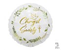 Balon foliowy Chrzest Święty gołąbek i krzyż 18" | FG-OCGK