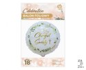 Balon foliowy Chrzest Święty gołąbek i krzyż 18" | FG-OCGK