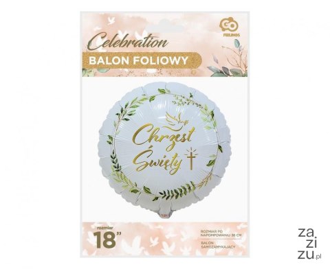 Balon foliowy Chrzest Święty gołąbek i krzyż 18" | FG-OCGK Balon foliowy Chrzest Święty gołąbek i krzyż 18" | FG-OCGK