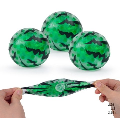 Gniotek antystresowy ARBUZ zielone kulki 6cm 15szt. Gniotek antystresowy ARBUZ zielone kulki 6cm 15szt.