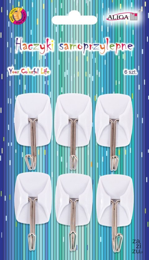 Haczyki samoprzylepne z ruchomym uchwytem 2x3cm 6szt. | PH-2822 Haczyki samoprzylepne z ruchomym uchwytem 2x3cm 6szt. | PH-2822