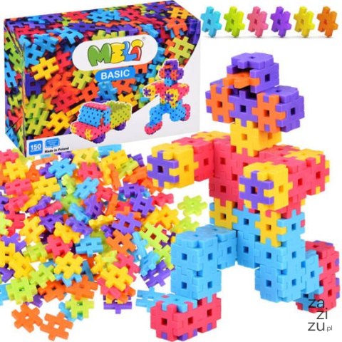 Klocki WAFLE Meli Basic 150 elementów Pink 50020 Klocki WAFLE Meli Basic 150 elementów Pink 50020