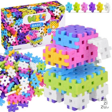 Klocki WAFLE Meli Basic 150 elementów Pink 50020 Klocki WAFLE Meli Basic 150 elementów Pink 50020
