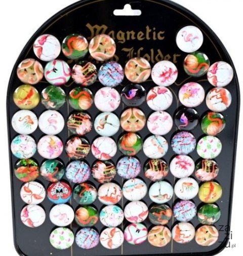 Magnesy 70szt na plakietce FLAMINGI Magnesy 70szt na plakietce FLAMINGI