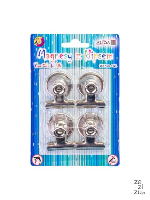 Magnesy z klipsem 4szt na blistrze PH-5113 Magnesy z klipsem 4szt na blistrze PH-5113