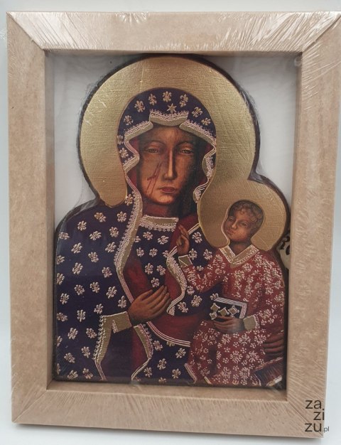 Obraz ikona Matki Boskiej Częstochowskiej 13 x 18 cm Obraz ikona Matki Boskiej Częstochowskiej 13 x 18 cm