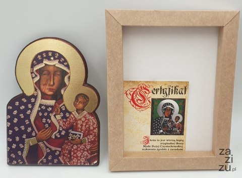 Obraz ikona Matki Boskiej Częstochowskiej 13 x 18 cm Obraz ikona Matki Boskiej Częstochowskiej 13 x 18 cm