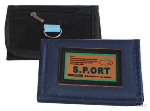 Portfel młodzieżowy z materiału 12x8cm SPORT | PO-229Z Portfel młodzieżowy z materiału 12x8cm SPORT | PO-229Z