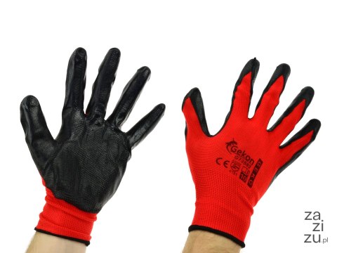 Rękawice ochronne GEKO r.9 /RED Nitryl Rękawice ochronne GEKO r.9 /RED Nitryl