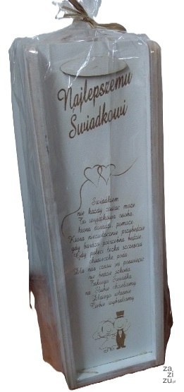 Skrzynka drewniana na wino ŚWIADEK Skrzynka drewniana na wino ŚWIADEK