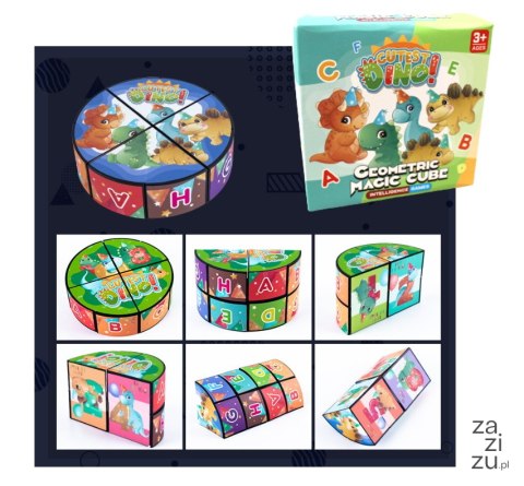 Układanka logiczna kostka DINOZAUR LITERY 10cm | NT6664 Układanka logiczna kostka DINOZAUR LITERY 10cm | NT6664