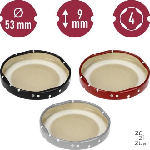 Zakrętka fi 53 kropki mix - 10 szt. Zakrętka fi 53 kropki mix - 10 szt.