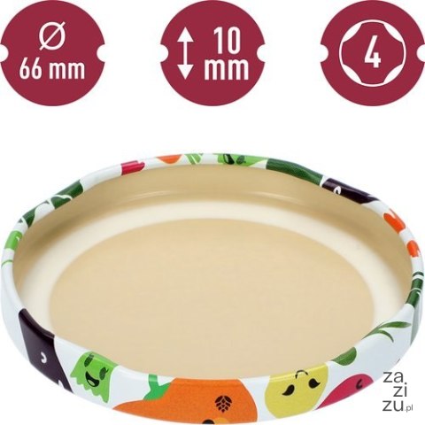 Zakrętka fi 66/4 warzywne minki - 10 szt. Zakrętka fi 66/4 warzywne minki - 10 szt.