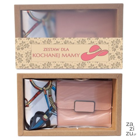 Zestaw prezentowy Dla Mamy . Portfel i apaszka w opakowaniu prezentowym. 20x12x6 cm Zestaw prezentowy Dla Mamy . Portfel i apaszka w opakowaniu prezentowym. 20x12x6 cm