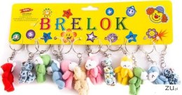 Brelok 12szt zwierzak pluszowy mix