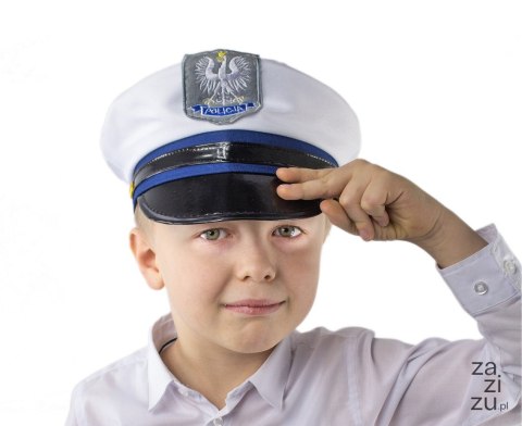Czapka POLICJANTA z pagonami rozmiar S Czapka POLICJANTA z pagonami rozmiar S