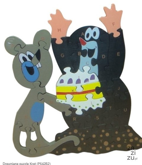 Drewniane puzzle Kret ok. 24 cm (P642B2) Drewniane puzzle Kret ok. 24 cm (P642B2)