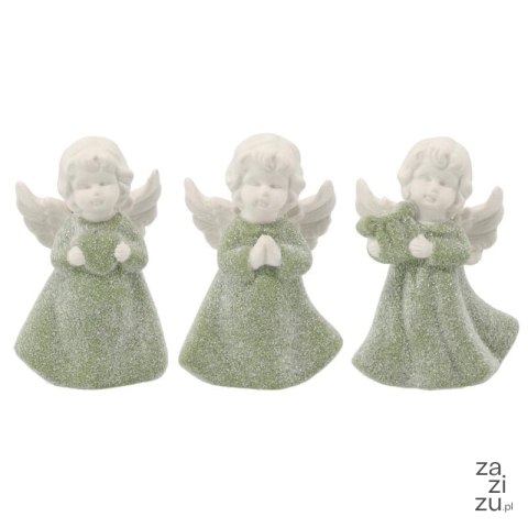 Figurka 13cm ANIOŁEK zielony 3szt Figurka 13cm ANIOŁEK zielony 3szt