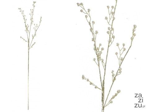 Gałązka dekoracyjna z perełkami ZŁOTA 60cm | GBR-18036 Gałązka dekoracyjna z perełkami ZŁOTA 60cm | GBR-18036