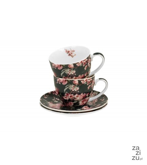 Komplet filiżanek ze spodkami 250ml NOEMI BLACK Komplet filiżanek ze spodkami 250ml NOEMI BLACK