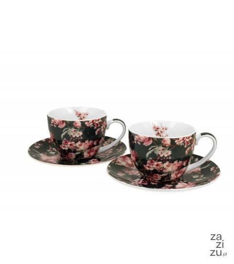 Komplet filiżanek ze spodkami 250ml NOEMI BLACK Komplet filiżanek ze spodkami 250ml NOEMI BLACK