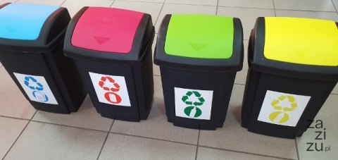Kosz uchylny do segregacji śmieci pojemnik 15l zielony Kosz uchylny do segregacji śmieci pojemnik 15l zielony