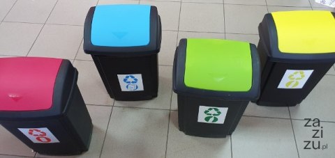 Kosz uchylny do segregacji śmieci pojemnik 25l niebieski | 1341 Kosz uchylny do segregacji śmieci pojemnik 25l niebieski | 1341