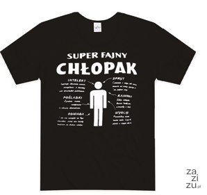 Koszulka SUPER FAJNY CHŁOPAK K023 Koszulka SUPER FAJNY CHŁOPAK K023