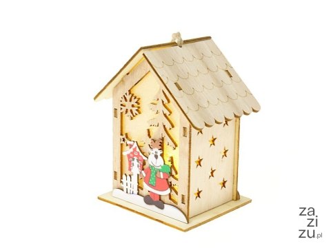 Lampka ledowa z motywem świątecznym domek 21x7x8cm Lampka ledowa z motywem świątecznym domek 21x7x8cm