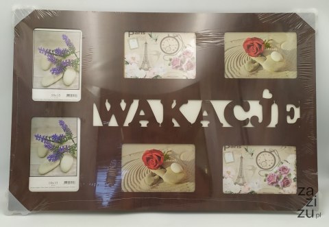 Ramka na 6 zdjęć 59x39cm WAKACJE. Ramka na 6 zdjęć 59x39cm WAKACJE.