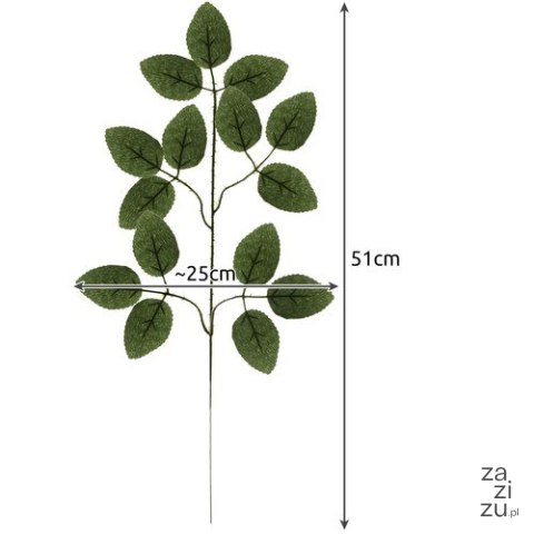 Sztuczne liście 47cm zestaw 12szt. | 22557 Sztuczne liście 47cm zestaw 12szt. | 22557