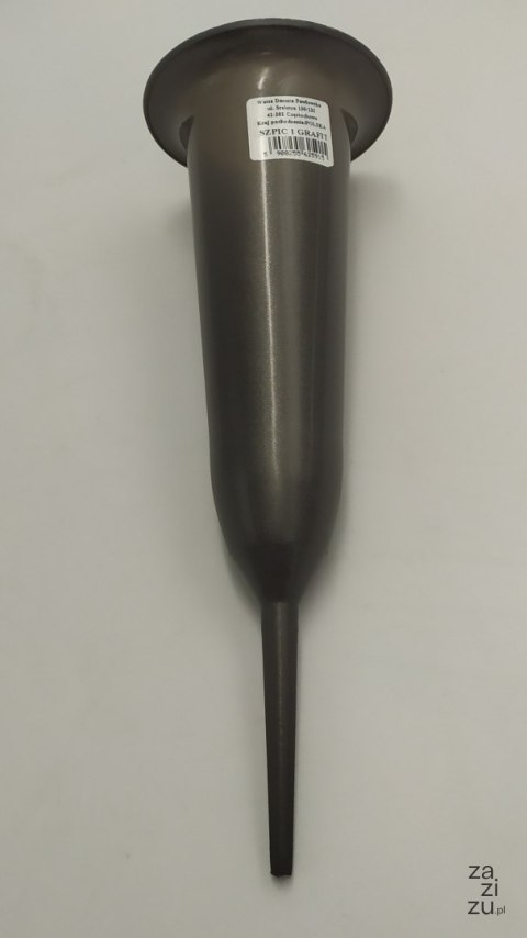 Wazon stożek szpic wbijany w ziemię grób wkład 10szt Grafit 28cm Wazon stożek szpic wbijany w ziemię grób wkład 10szt Grafit 28cm