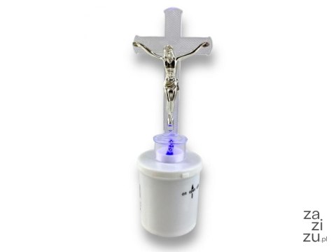 Wkład 12szt. LED duży KRZYŻ BLUE z bateriami 2xR14 Wkład 12szt. LED duży KRZYŻ BLUE z bateriami 2xR14