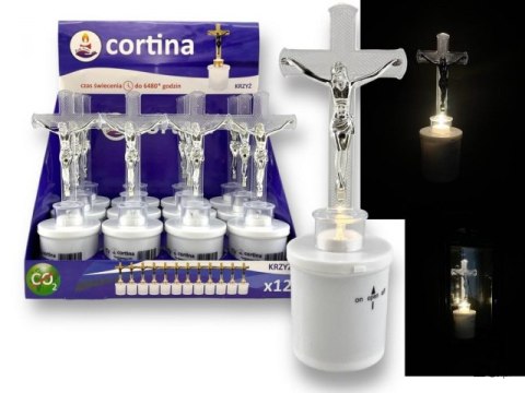 Wkład led 12szt duży KRZYŻ WW z bateriami 2xR14 SC33905 WW Wkład led 12szt duży KRZYŻ WW z bateriami 2xR14 SC33905 WW