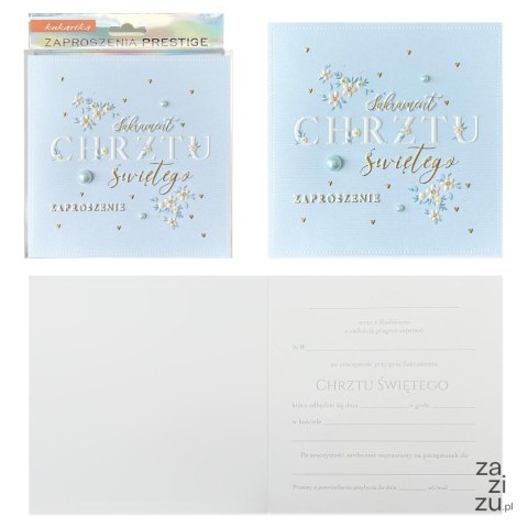 Zaproszenia 5szt CHRZEST ZP-047
