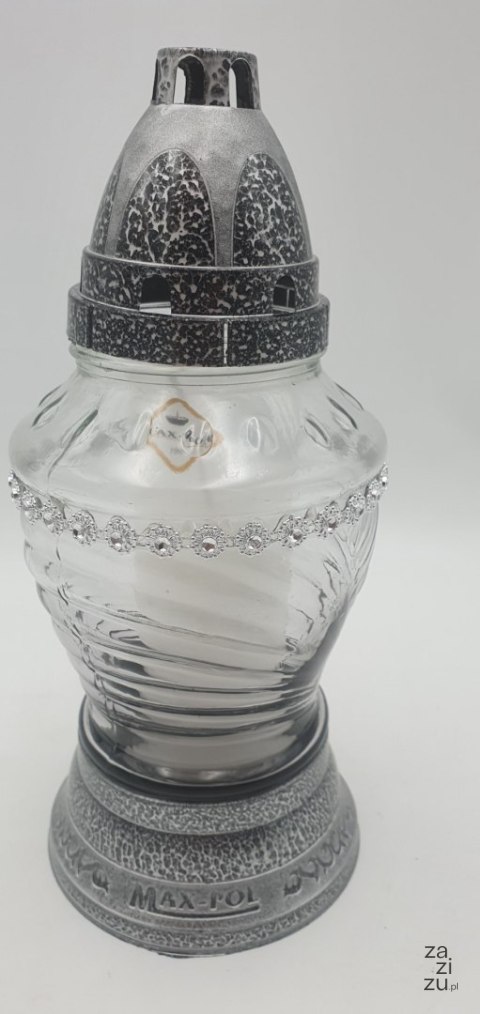 Znicz lampion 8szt. SREBRNY 25cm Znicz lampion 8szt. SREBRNY 25cm