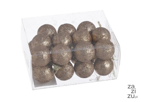 Bombki brokat 3cm 24szt. ZŁOTO 158CAN3-24/PCV_03 Bombki brokat 3cm 24szt. ZŁOTO 158CAN3-24/PCV_03
