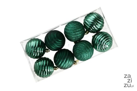 Bombki na choinkę 6cm 8szt. zielony Bombki na choinkę 6cm 8szt. zielony