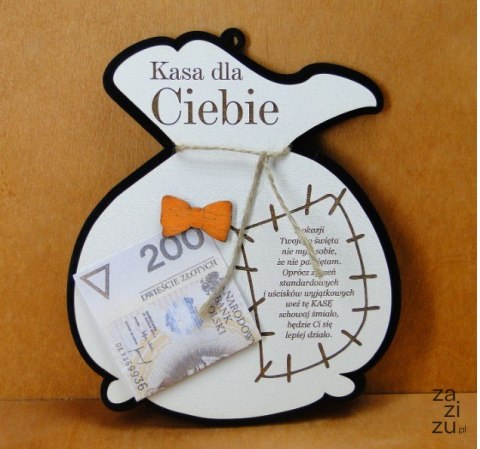 Deska worek KASA DLA CIEBIE 20 x 17 cm. P242W1 Deska worek KASA DLA CIEBIE 20 x 17 cm. P242W1