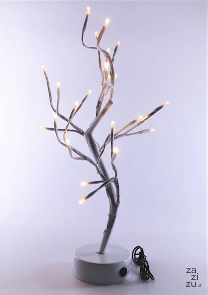 Drzewko świecące wys. 40cm 24 led na baterie kabel USB Drzewko świecące wys. 40cm 24 led na baterie kabel USB