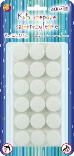 Koła rzepowe samoprzylepne 1,5cm 36 par | PSD-1437