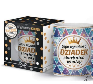 Kubek 300ml Jego wysokość Dziadek skarbnica wiedzy | 3309-BD2D Kubek 300ml Jego wysokość Dziadek skarbnica wiedzy | 3309-BD2D