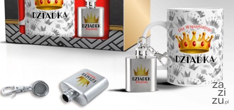 Kubek + mini piersiówka Dla wspaniałego Dziadka Kubek + mini piersiówka Dla wspaniałego Dziadka