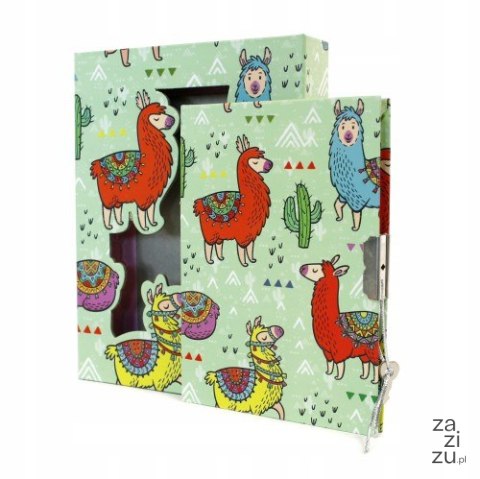 Pamiętnik na kluczyk 14x3x18cm LAMA / ALPAKA Pamiętnik na kluczyk 14x3x18cm LAMA / ALPAKA