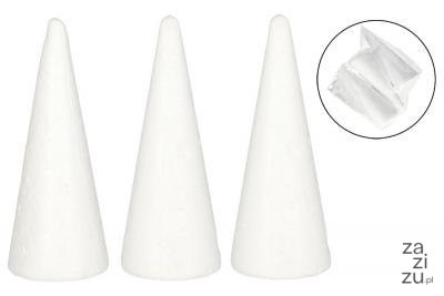 Stożek styropianowy 3szt 17cm Stożek styropianowy 3szt 17cm
