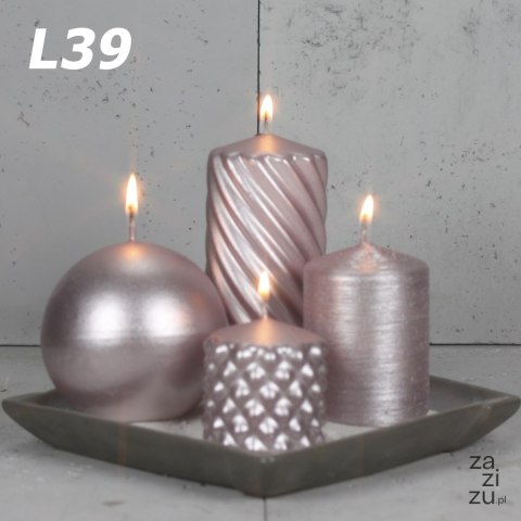 Świece walec różowe 4szt. 11-7cm | L39 SET50/4 Świece walec różowe 4szt. 11-7cm | L39 SET50/4