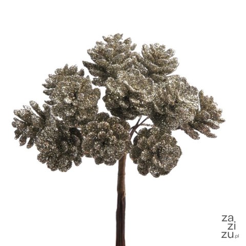 Szyszka na piku 10cm, 12pęcz. x 12szt. BIAŁA QXL8273_66 Szyszka na piku 10cm, 12pęcz. x 12szt. BIAŁA QXL8273_66