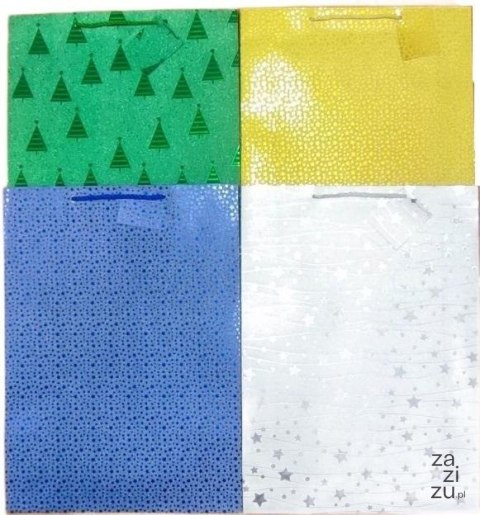 Torebka ozdobna brokat złocona duża 33x45cm 12szt. | PL-9 Torebka ozdobna brokat złocona duża 33x45cm 12szt. | PL-9